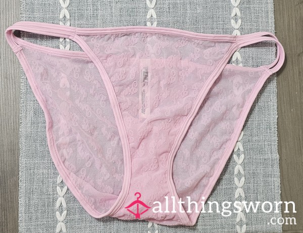 Sheer Pink String Bikini Panties