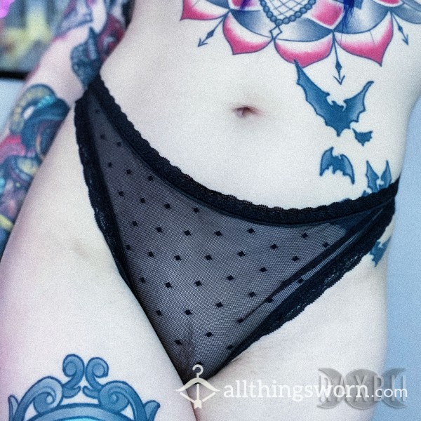 Sheer Polkadot Thong