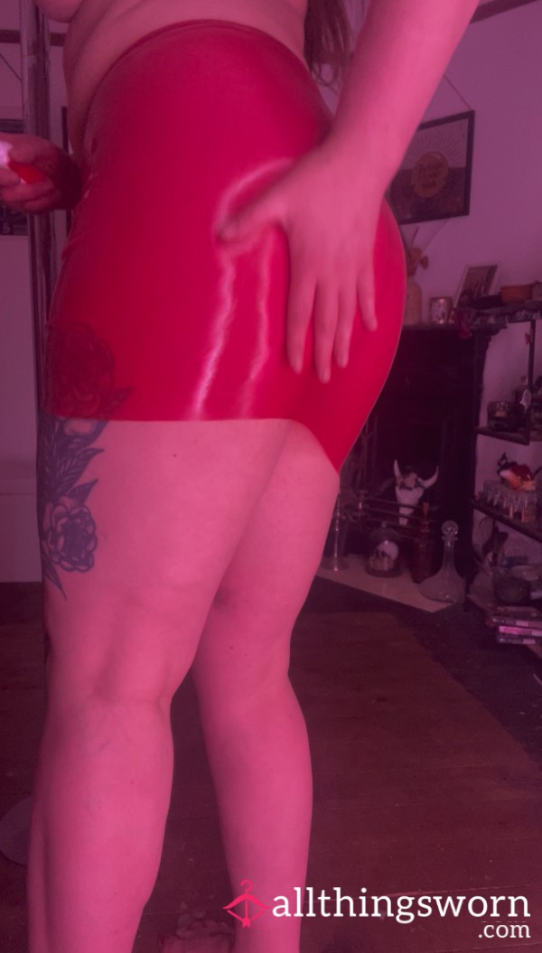 Shining My Transparent Latex Mini Skirt