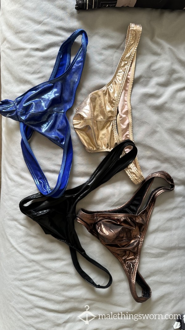 Shiny Metallic Thongs