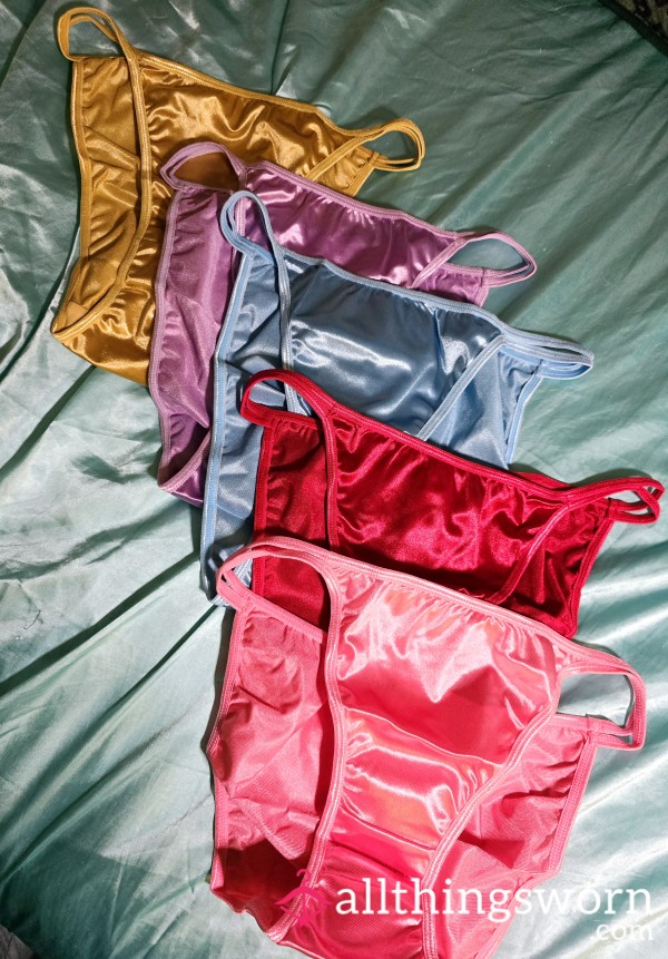 Shiny Satin Full Backs Ready To Wear. $25 Each With 24 Hours Wear Included 💖