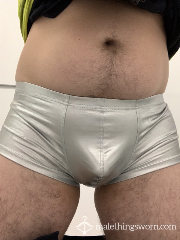 Shiny Silver Tight Boxers