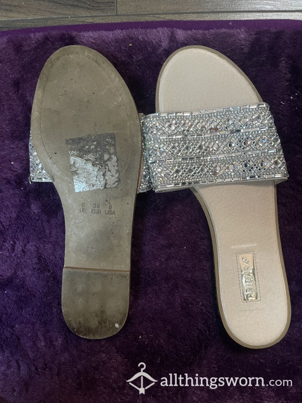 Shiny Slip On Flats