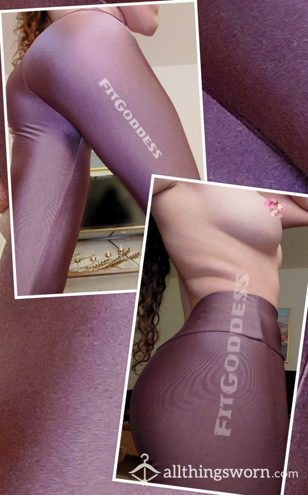 Shiny Spandex Gym Leggings, Size S