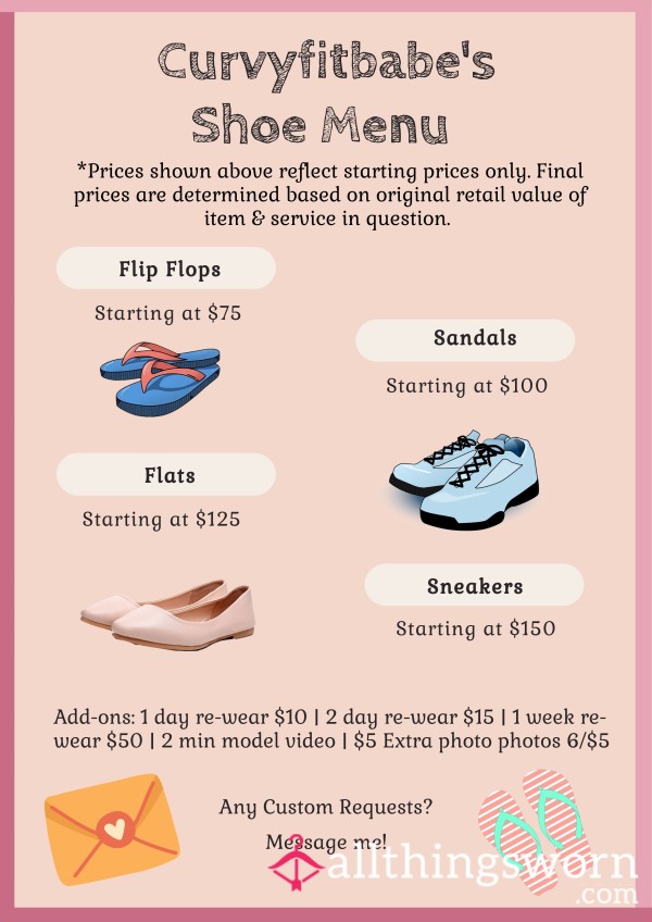 Shoe Menu