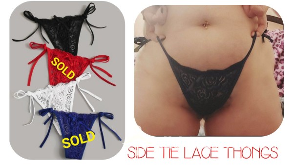 SIDE TIE THONGS