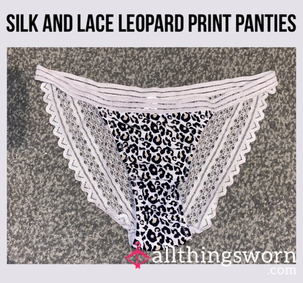 *reduced* Silk And Lace Leopard Print Panties🐆