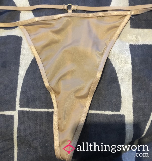 😈Silk Beige Thong😈