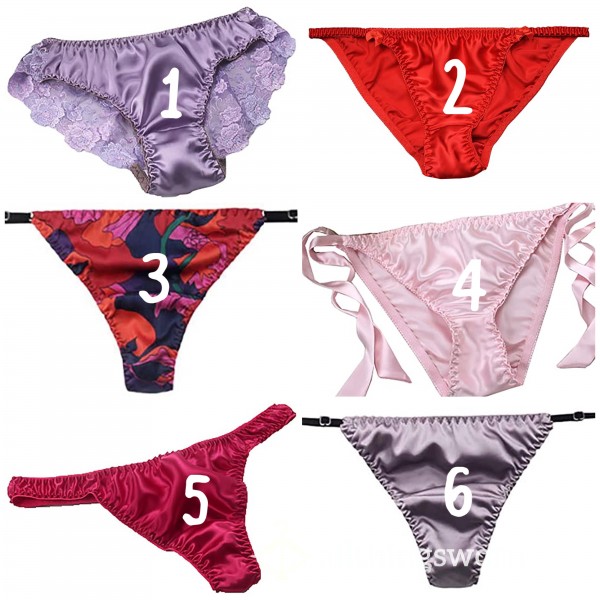 Silk Panties - Lots Of Colours And Styles To Choose From - Bought & C*m In To Order