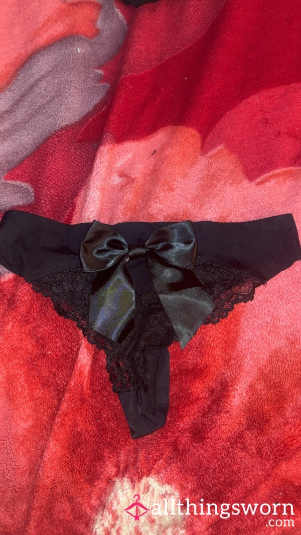 Silk Panties With Huge Bow On Back