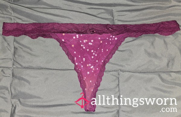 Silk Star Pattern Thong