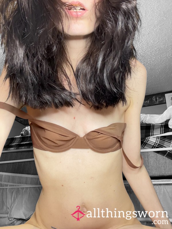 Silky Mesh Brown Bra