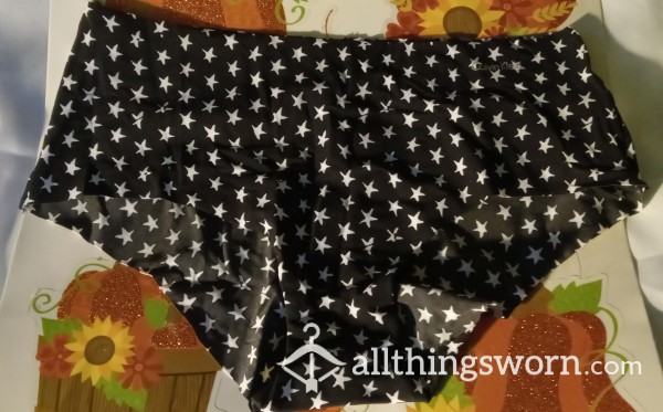 Silky New Calvin Klein Bikini-style, Size Small. Deep Blue With White Stars.