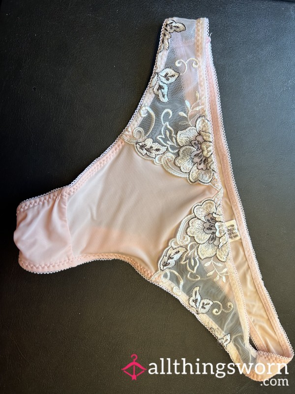 Silky Peach Thong