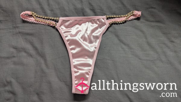 Silky Pink Thong And 5 Min Custom Video