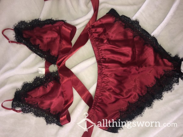 Silky Red Lingerie