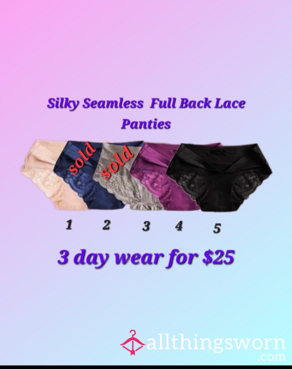 SILKY Seamless Full Back Lace Panties