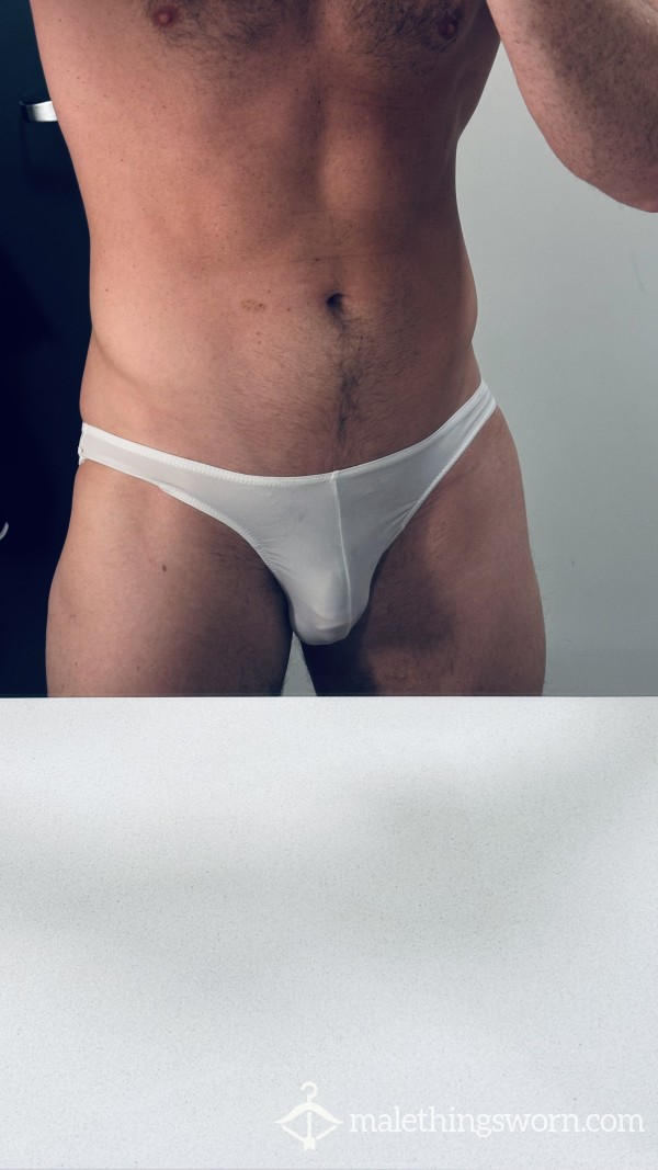 Silky White Briefs