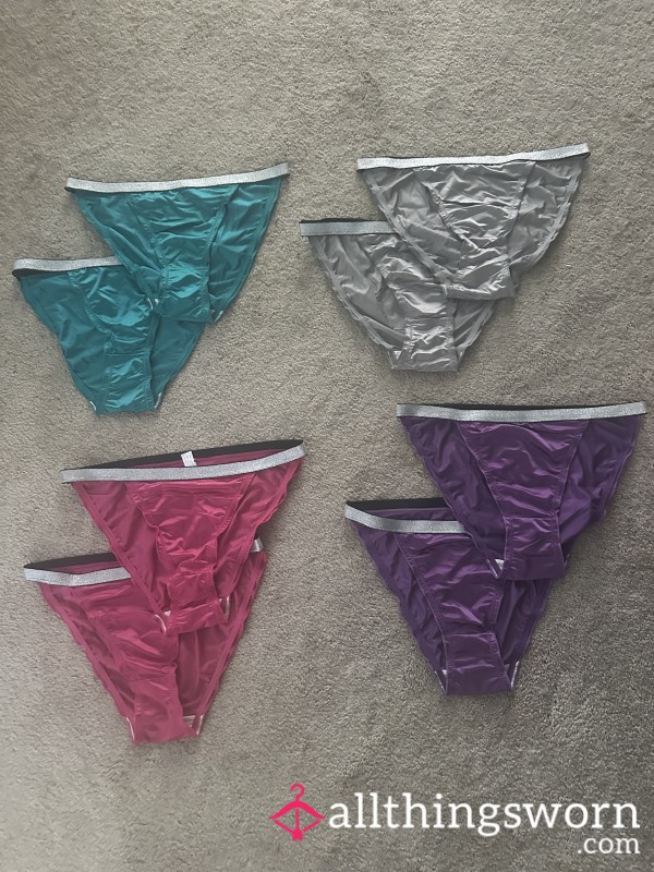 Silky/satin Panties W/cotton Gusset