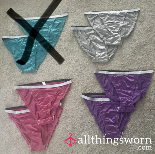 Silky/satin Panties W/cotton Gusset