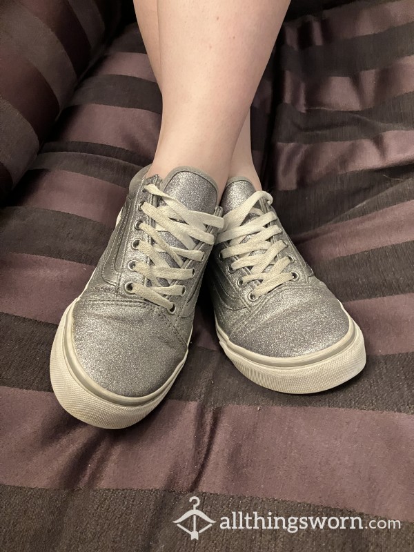 Silver Glittery Vans