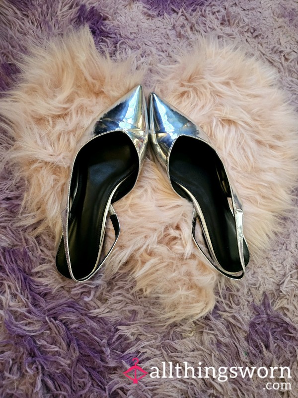 Silver Kitten Flats