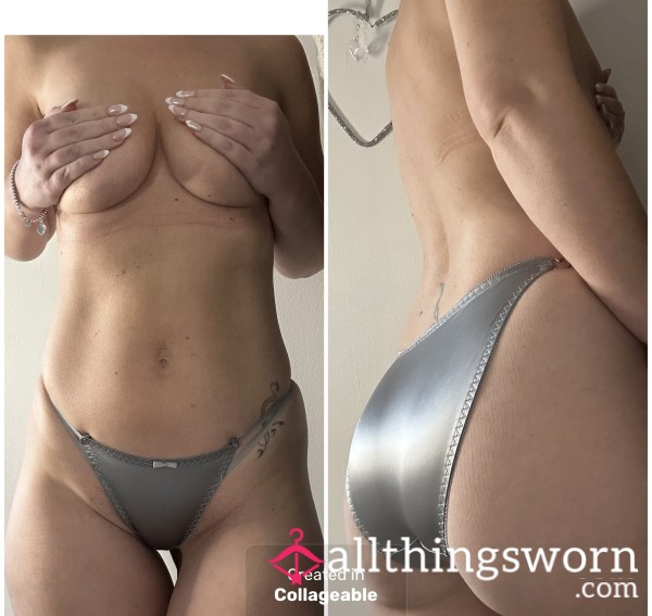 Silver Satin Panty