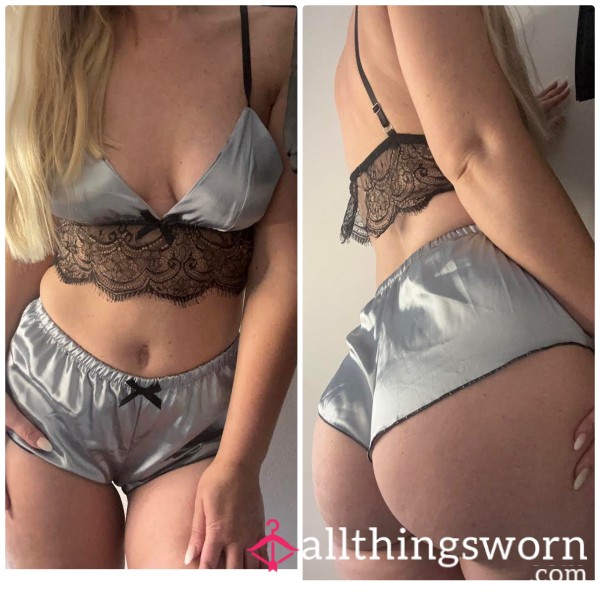 Silver Satin Set