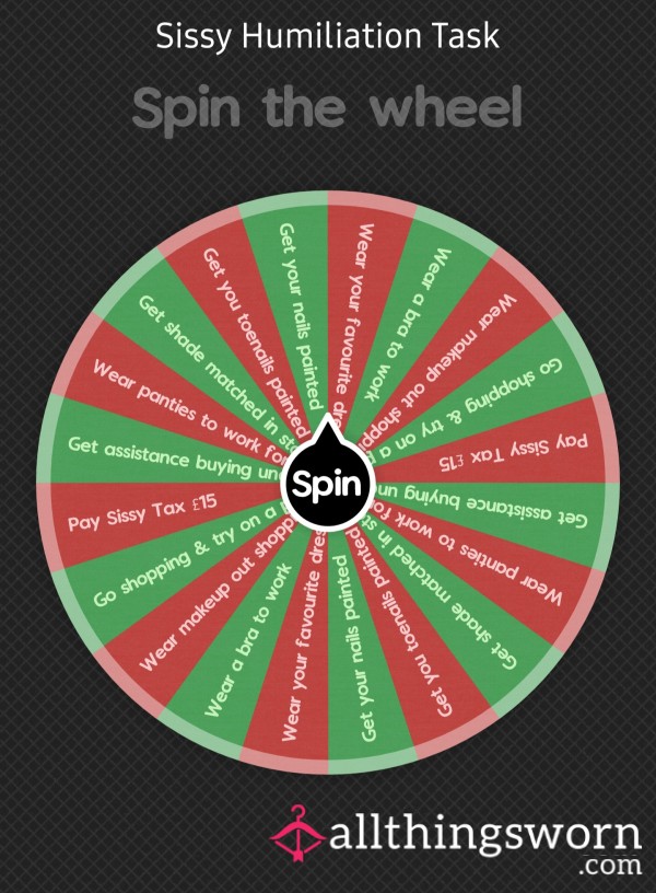 🎡 Sissy Humiliation Tasks, Spin The Wheel 🎡