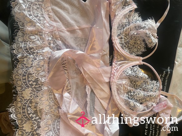 Sissy Kit- Make Up, Victoria Secret And Lacy Pink Lingerie