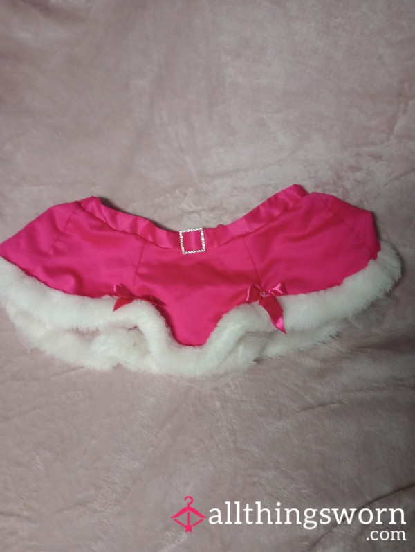 Sissy PINK Victoria's Secret Santa Skirt