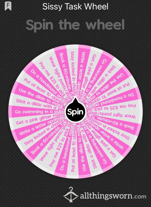 Sissy Task Wheel!