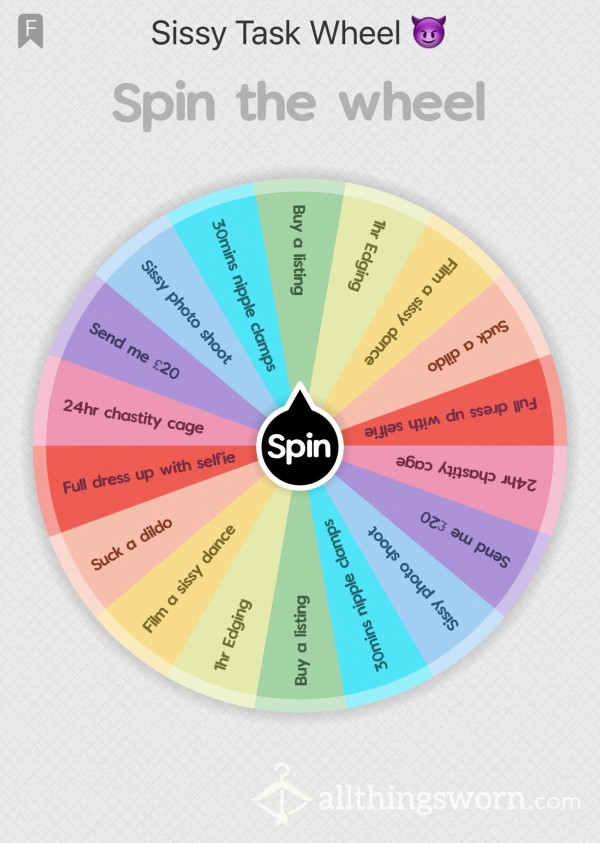 🎥🎡 Be A Good Little Sissy And Spin Your Wheel! 🎥🎡