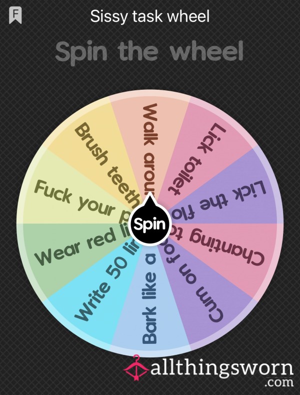 Sissy/Humiliation Task Wheel