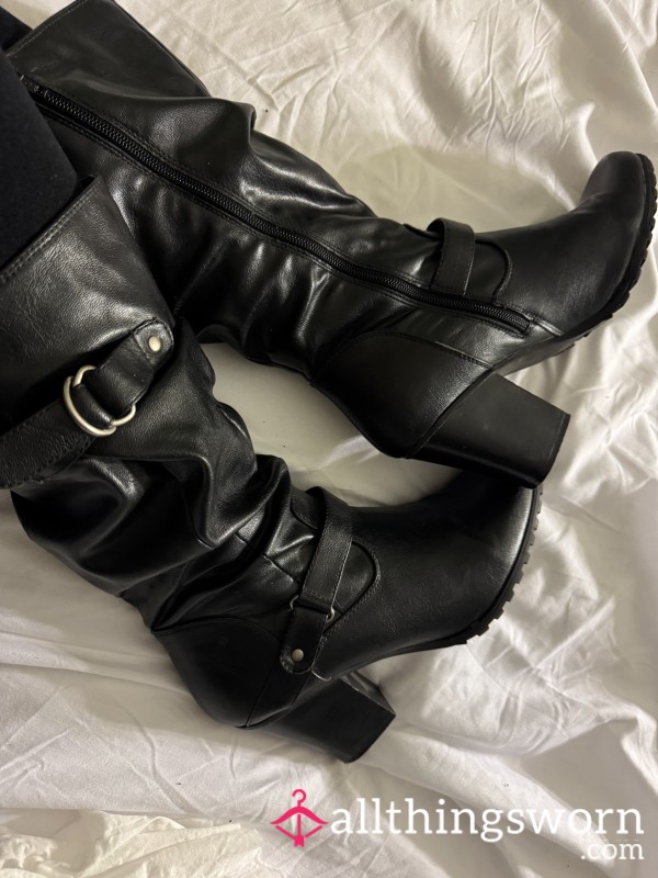 Size 10 Faux Leather Boots