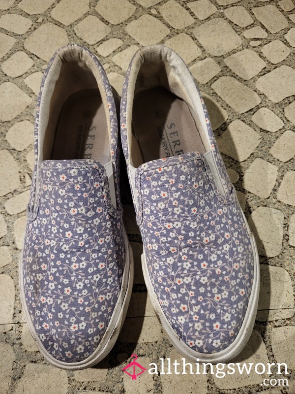 SOLD - Size 10 Purple Off Brand Van Shoes