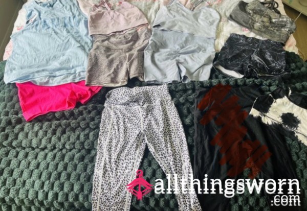 ‼️Discounted‼️Size 12 SUPER Worn 🥵 & Scented 👃 Gym Bras, Booty Shorts & Tights 🥵🥵