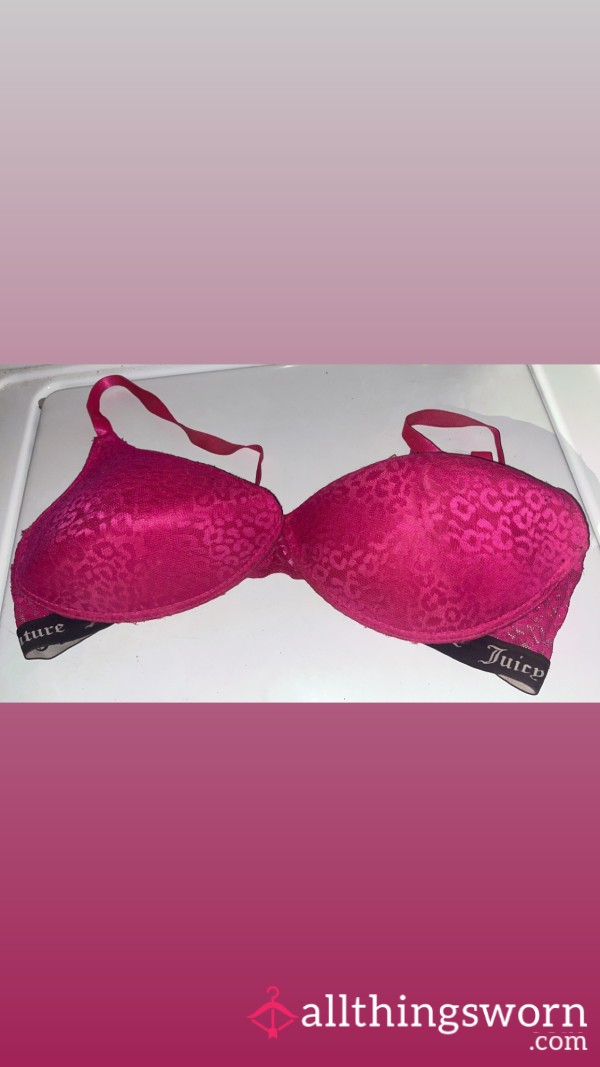 (Size 40DD) Leopard Pink Juicy Couture Padded Bra (no Underwire)