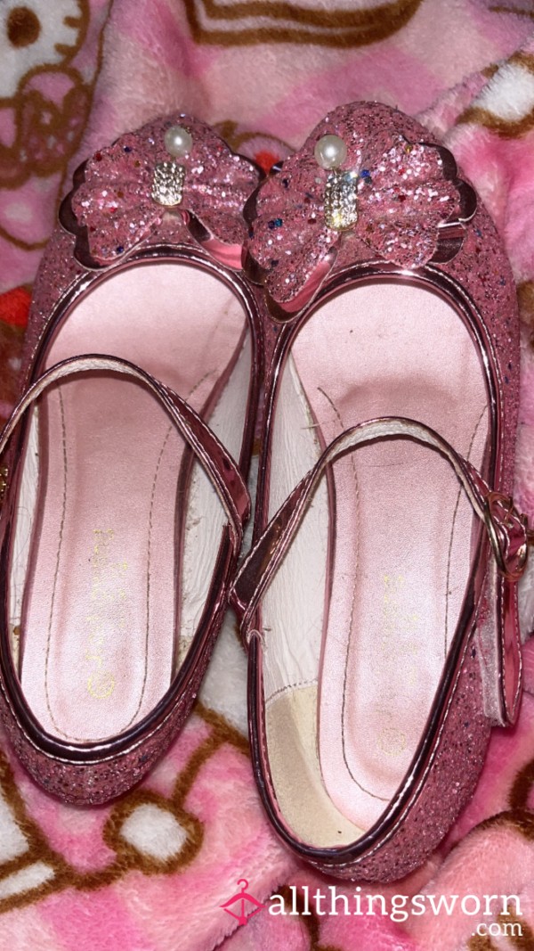 (Size 5 1/2 US) Pink Glitter Slippers 💖👠