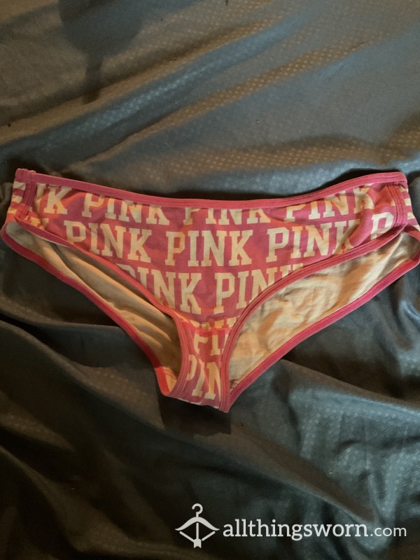 Size M VS Pink Full Panties, Wore Them Yesterday