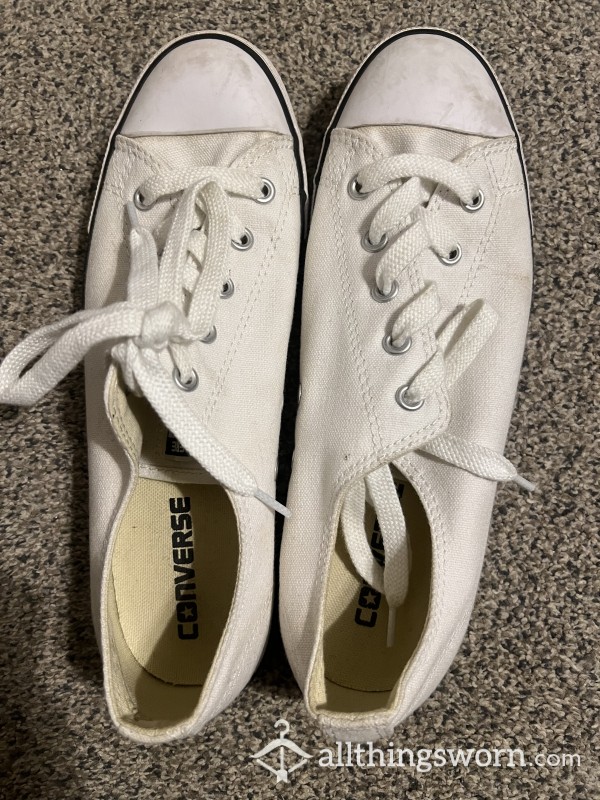 Size US8 White Canvas Converse