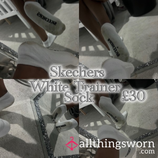 Skechers White Trainer Sock