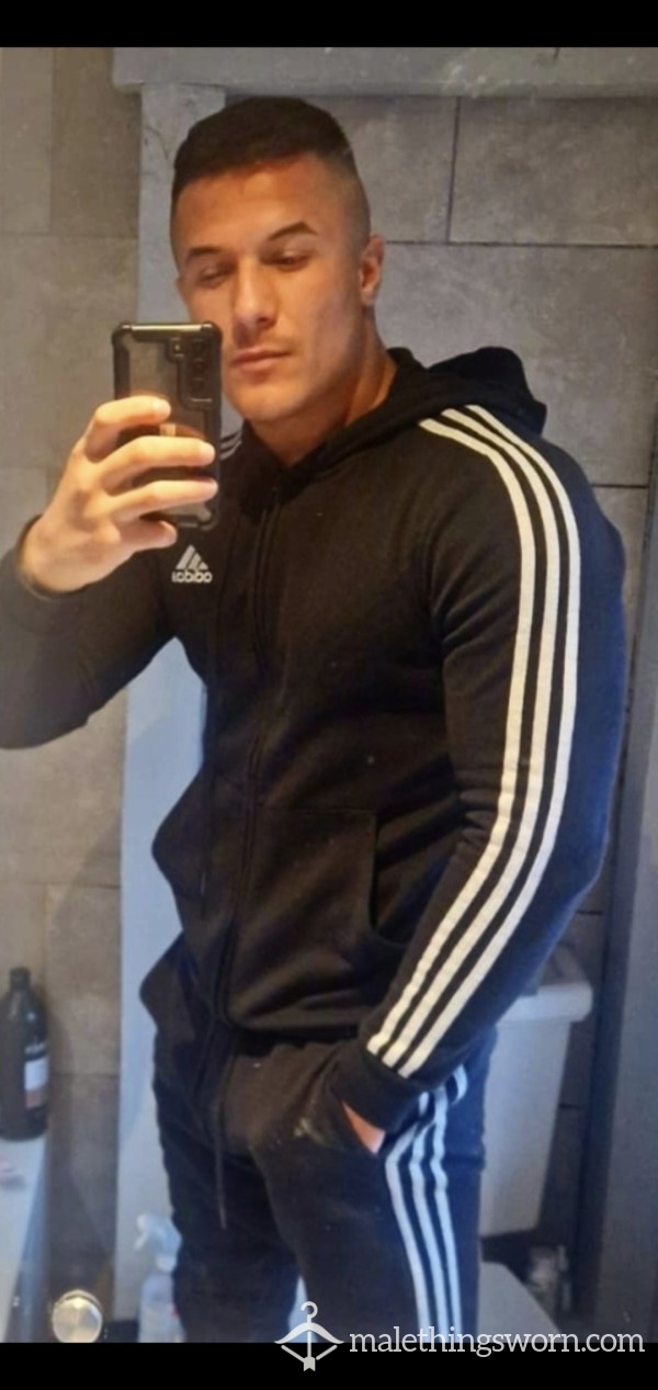 Skin Tight Black Gym  Tracksuit,  With Video