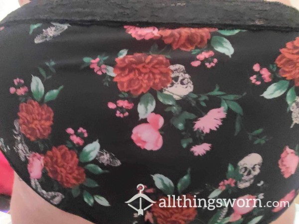 Skulls And Flowers Panties