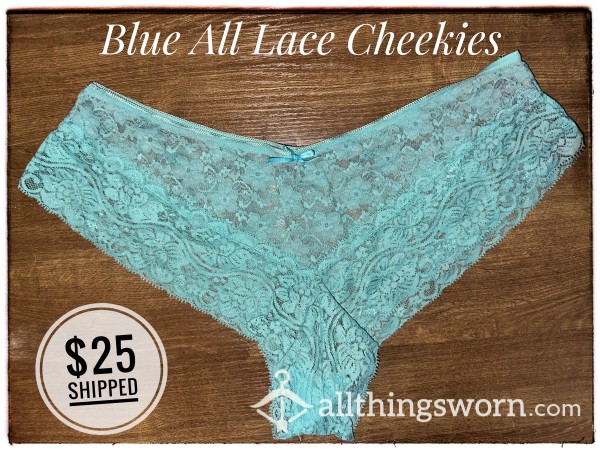 Sky Blue All Lace Cheekies