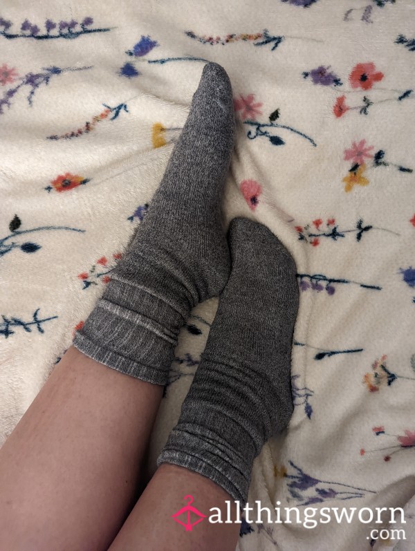 WELL WORN Slept In Grey Socks