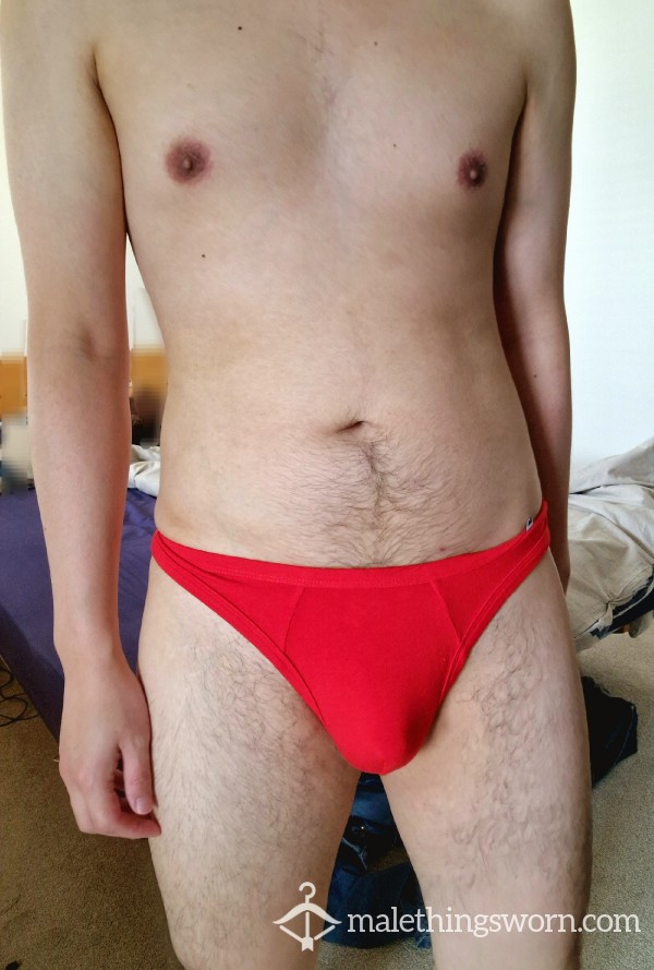 Slick Red Thong- Aussieb*m - L