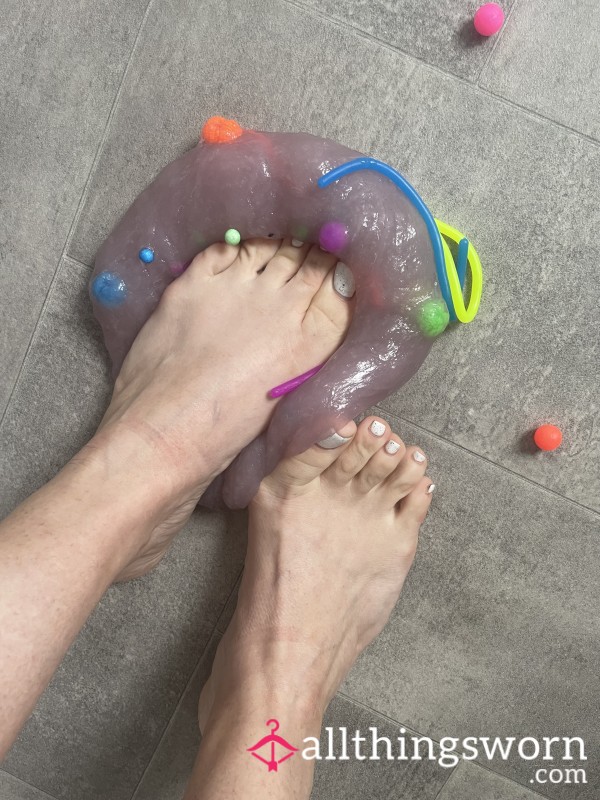 Slime Squelching In Barefeet