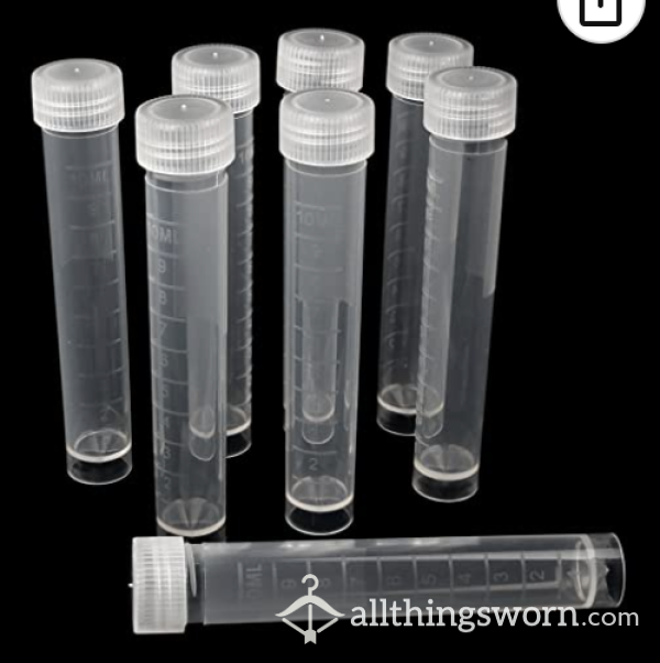 Slippery, Slick, Sp*t Vials!!  Various Sizes Available.  Rollers, Squirt Bottles, And Specimen Cups Also Available!  ;) Xx