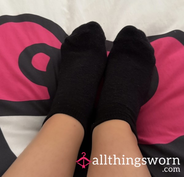 Small Black Trainer Socks